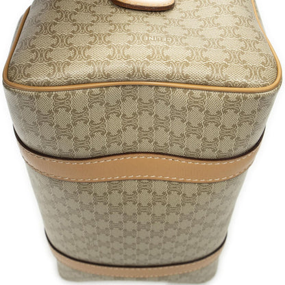 Celine Mini Boston Beige Macadam Canvas Shoulder — view 8