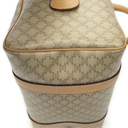 Celine Mini Boston Beige Macadam Canvas Shoulder — view 7
