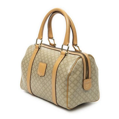 Celine Mini Boston Beige Macadam Canvas Shoulder — view 2