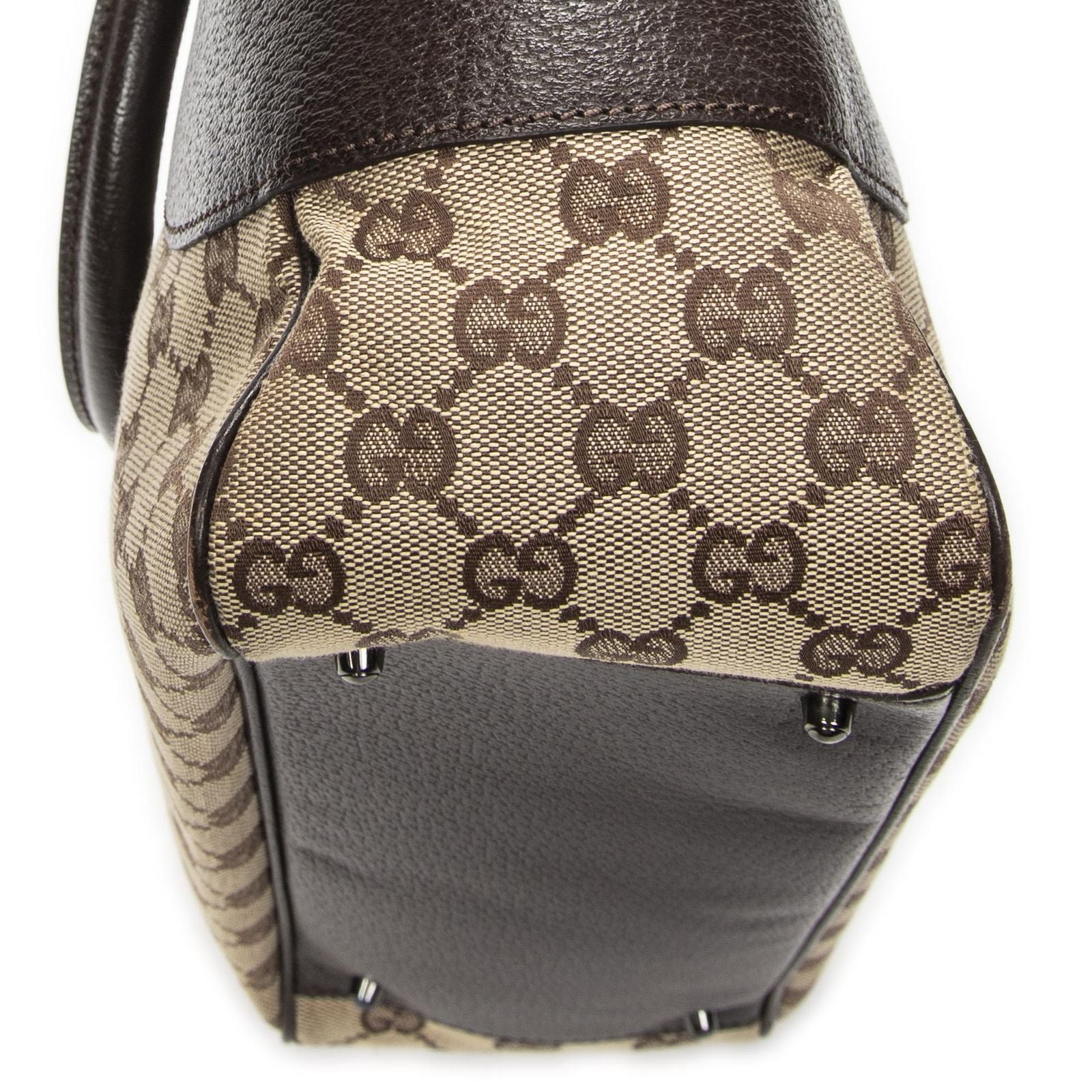 Gucci Tote Beige Brown GG Canvas — view 8