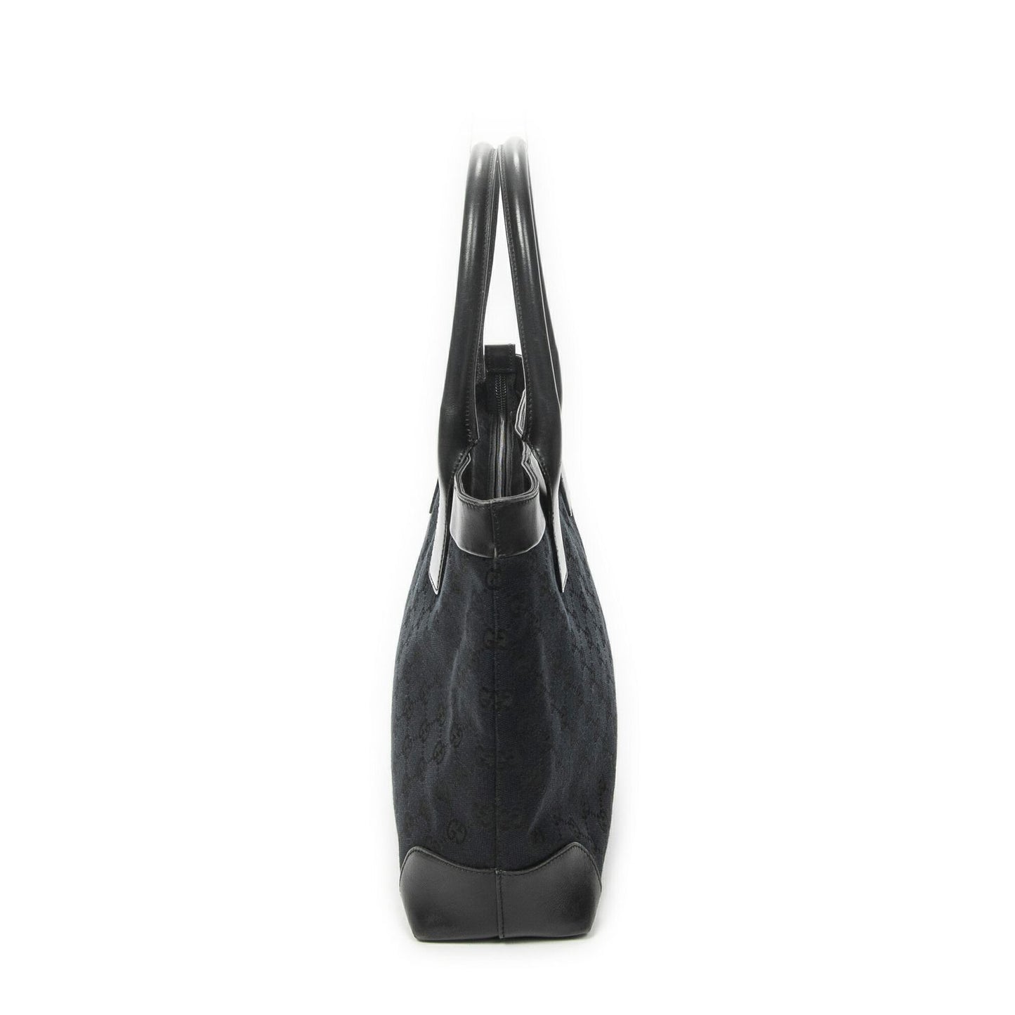 Gucci Zip Shopping Tote Black GG Canvas — view 3