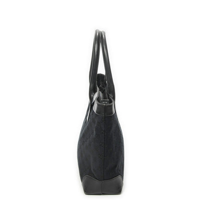 Gucci Zip Shopping Tote Black GG Canvas — view 4
