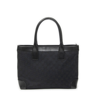 Gucci Zip Shopping Tote Black GG Canvas — view 5