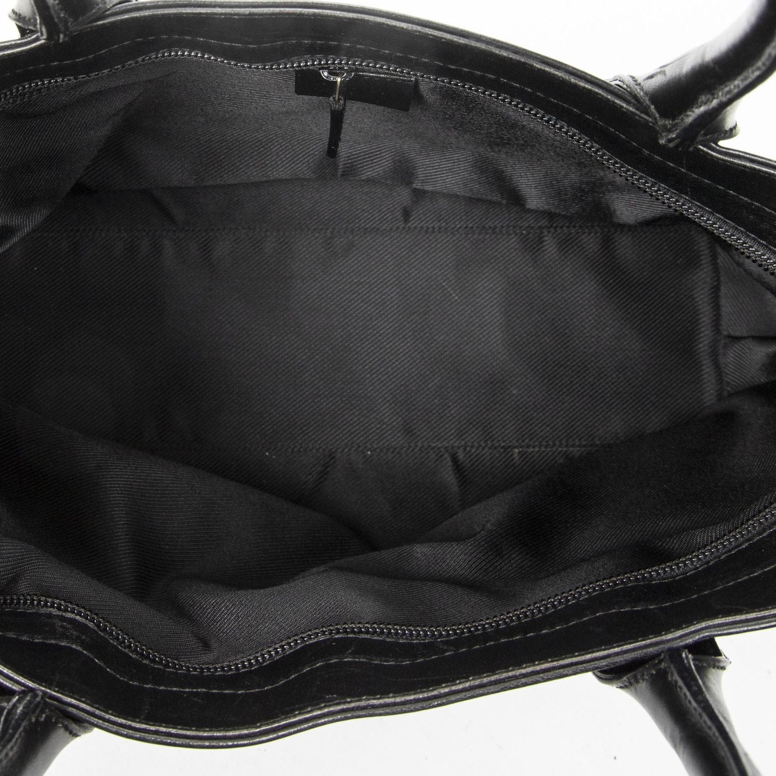 Gucci Zip Shopping Tote Black GG Canvas — view 9