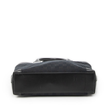 Gucci Zip Shopping Tote Black GG Canvas — view 6