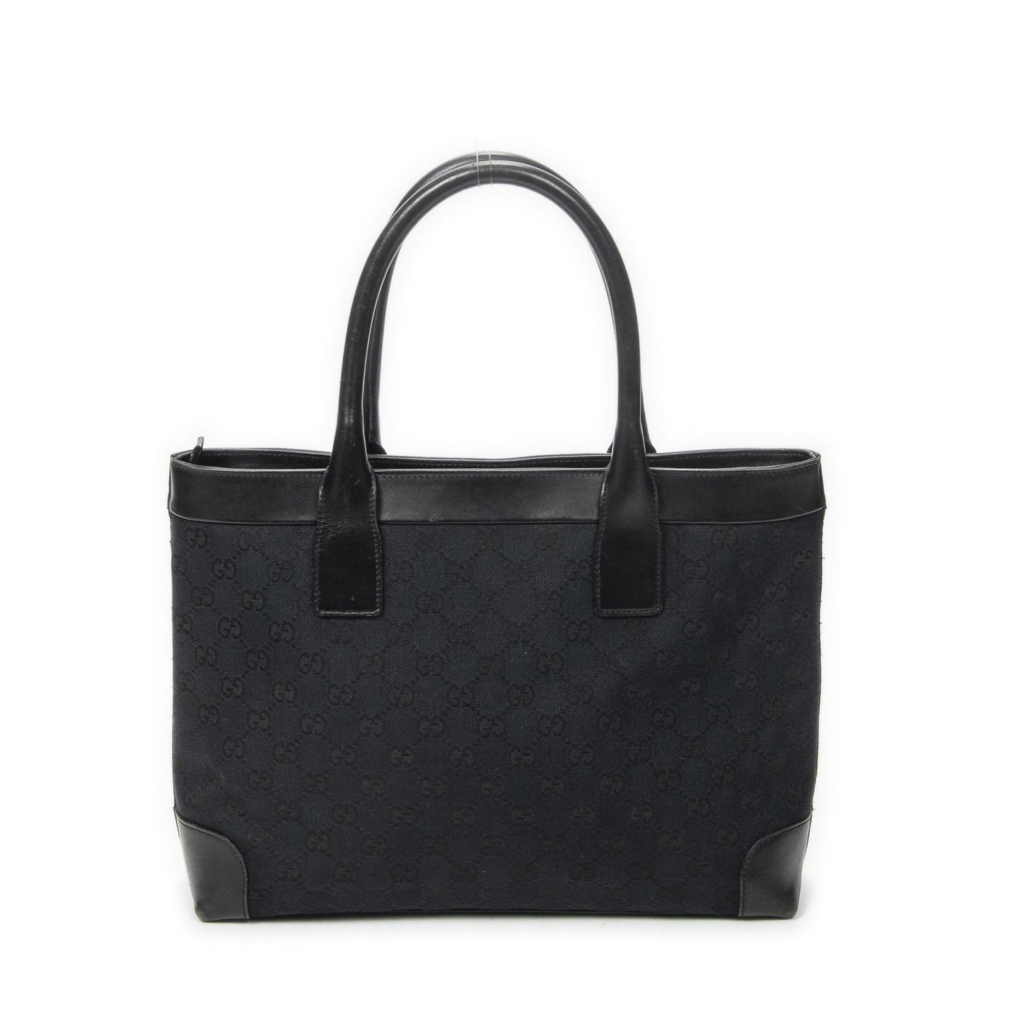 Gucci Zip Shopping Tote Black GG Canvas