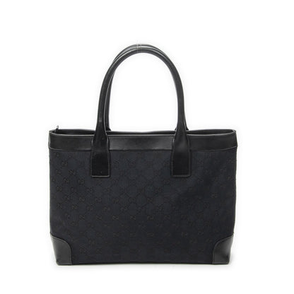 Gucci Zip Shopping Tote Black GG Canvas