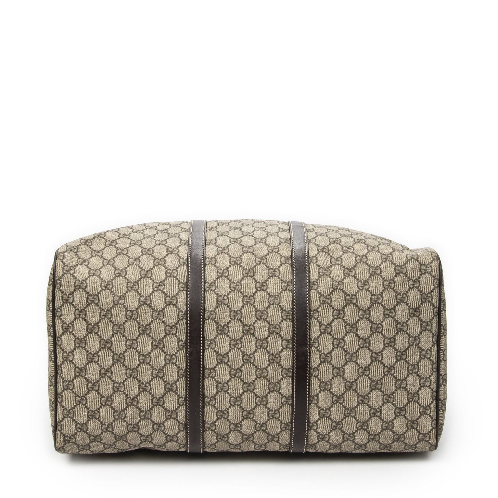 Gucci Medium Duffle Boston Beige Brown Supreme Canvas — view 6