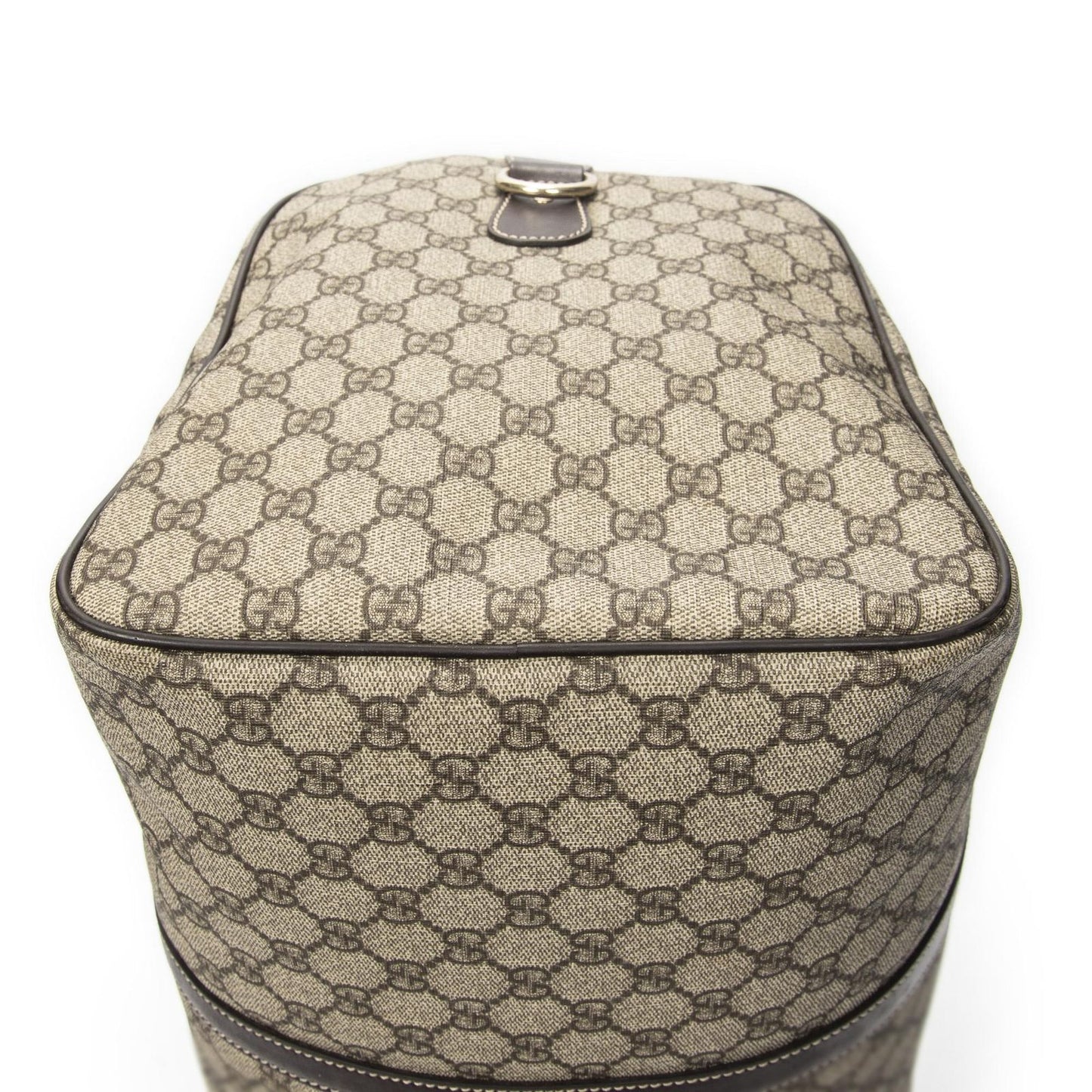 Gucci Medium Duffle Boston Beige Brown Supreme Canvas — view 7