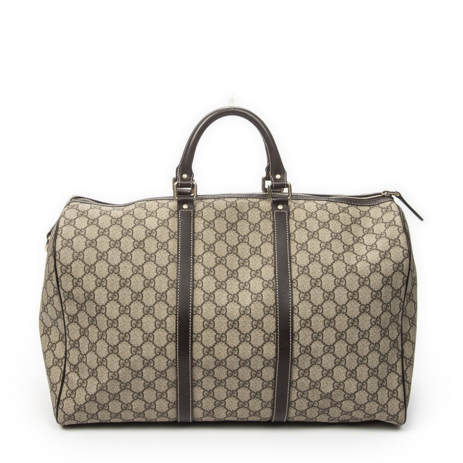 Gucci Medium Duffle Boston Beige Brown Supreme Canvas — view 5