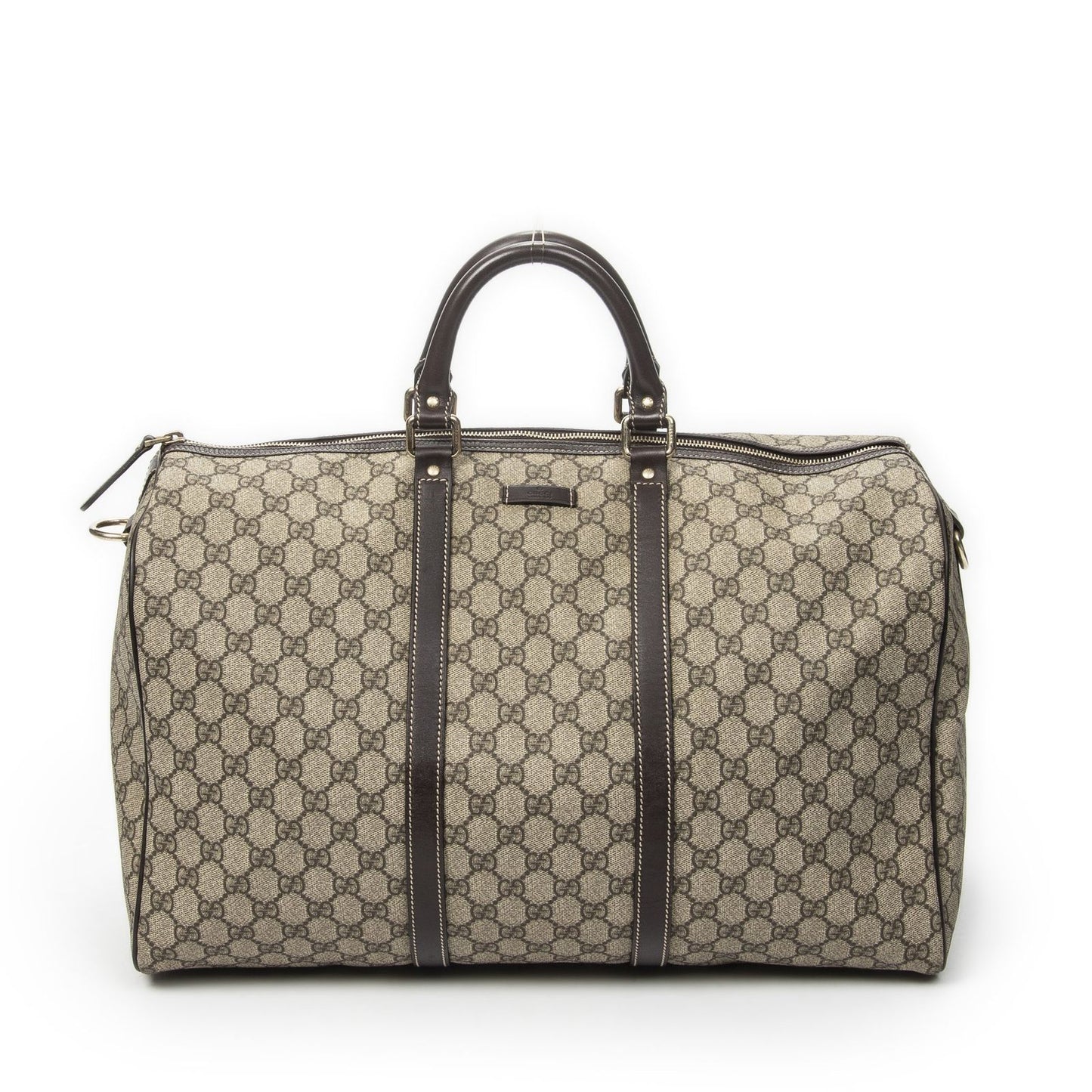 Gucci Medium Duffle Boston Beige Brown Supreme Canvas