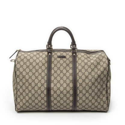 Gucci Medium Duffle Boston Beige Brown Supreme Canvas