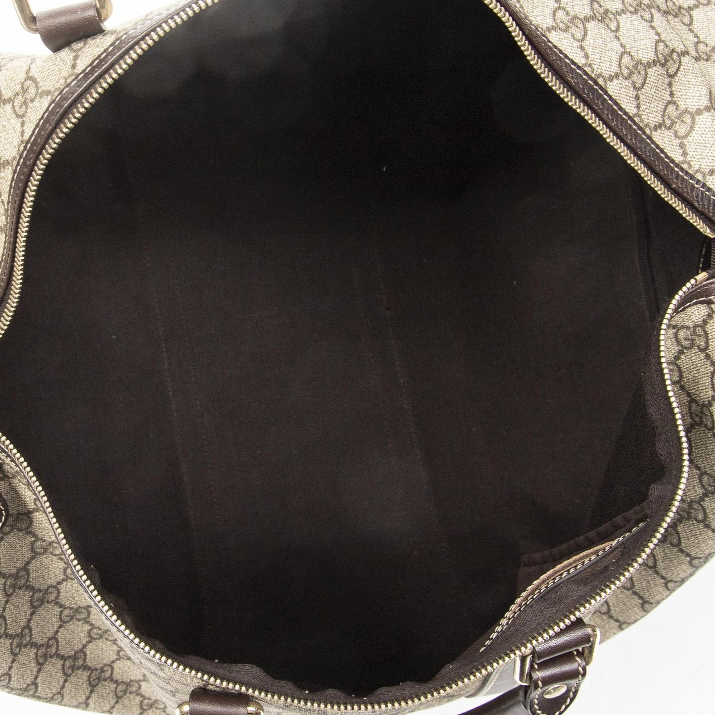 Gucci Medium Duffle Boston Beige Brown Supreme Canvas — view 9