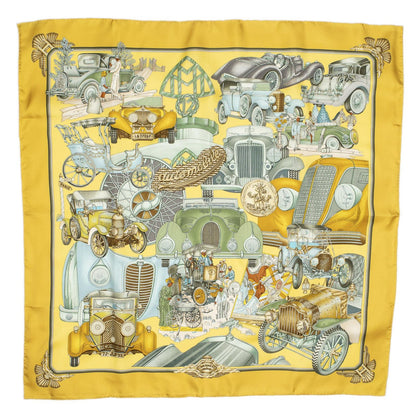 Hermes Scarf Yellow Green Blue Silk — view 2