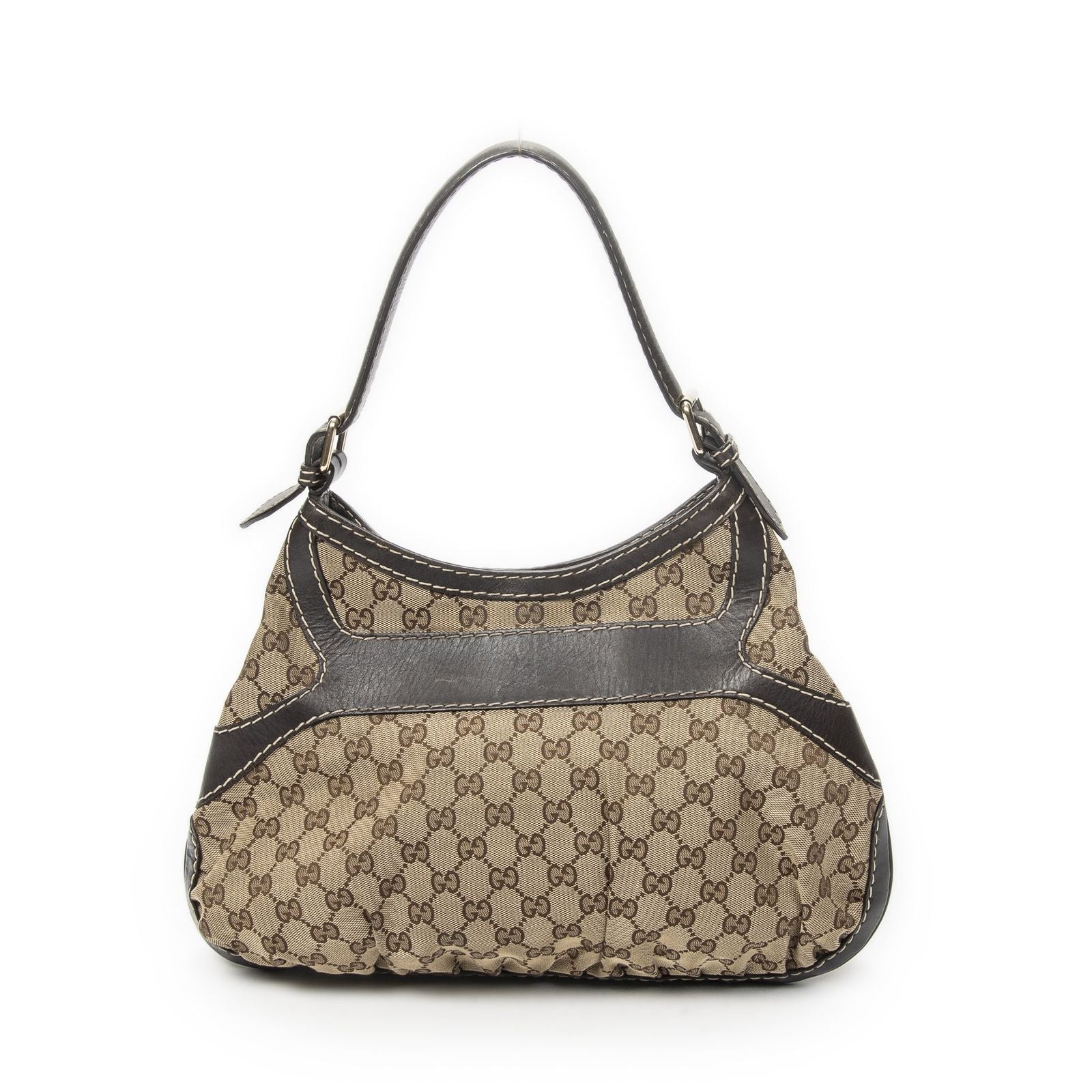 Gucci GG Queen Bow Hobo Beige Brown Canvas — view 5