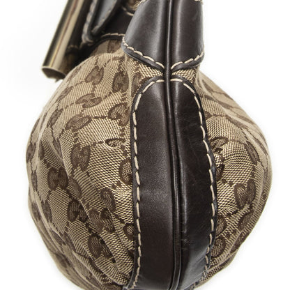 Gucci GG Queen Bow Hobo Beige Brown Canvas — view 8
