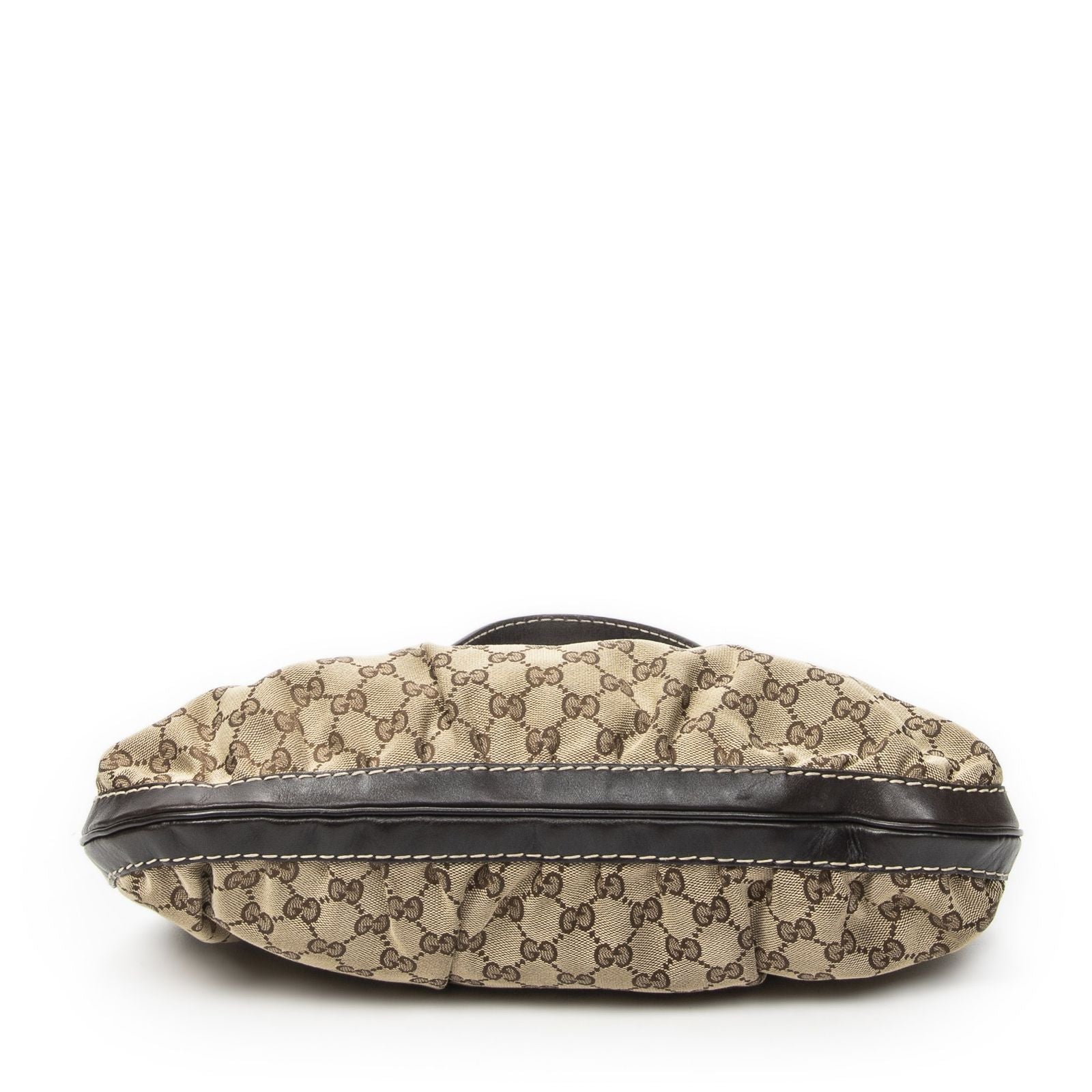Gucci GG Queen Bow Hobo Beige Brown Canvas — view 6