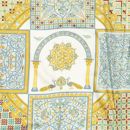 Hermes Scarf Ivory Green 100% Jacquard Silk — view 3