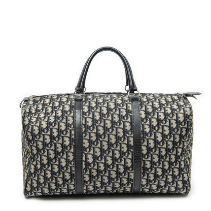 Dior Vintage Boston Navy Beige Trotter Pattern Canvas Shoulder — view 5