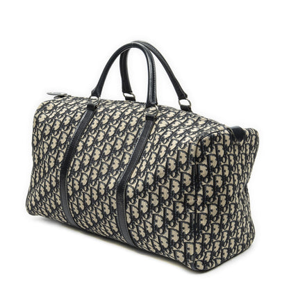 Dior Vintage Boston Navy Beige Trotter Pattern Canvas Shoulder — view 2
