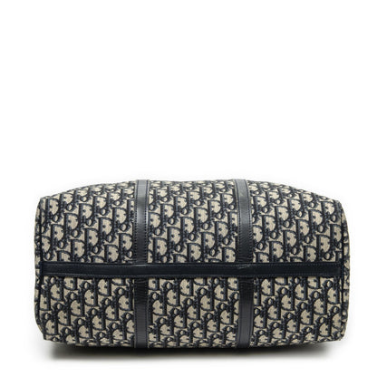 Dior Vintage Boston Navy Beige Trotter Pattern Canvas Shoulder — view 6