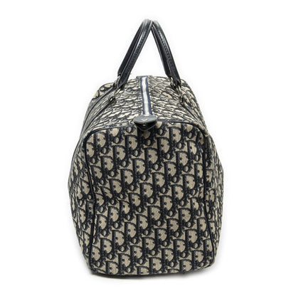 Dior Vintage Boston Navy Beige Trotter Pattern Canvas Shoulder — view 4