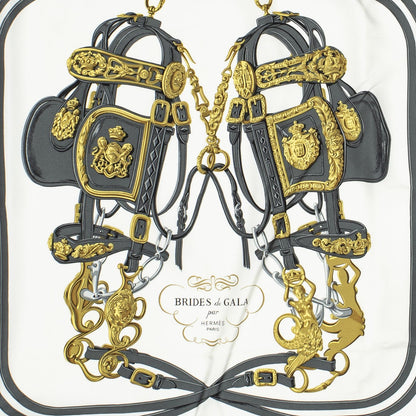 Hermes Scarf Light Blue Gray Twill Silk — view 3