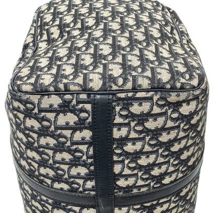 Dior Vintage Boston Navy Beige Trotter Pattern Canvas Shoulder — view 8