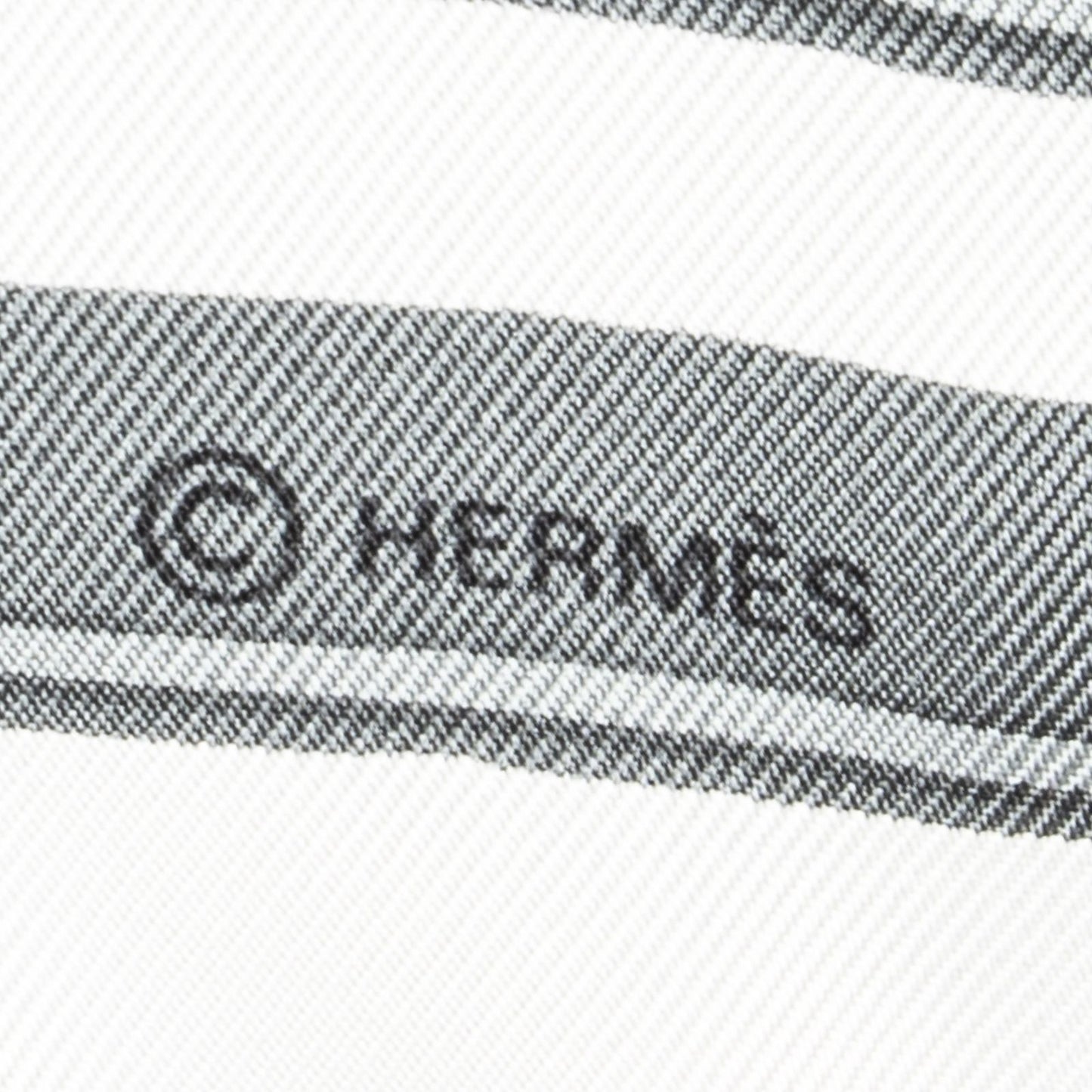 Hermes Scarf Light Blue Gray Twill Silk — view 4