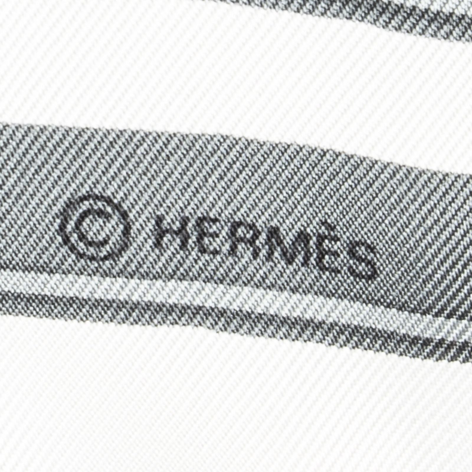 Hermes Scarf Light Blue Gray Twill Silk — view 4