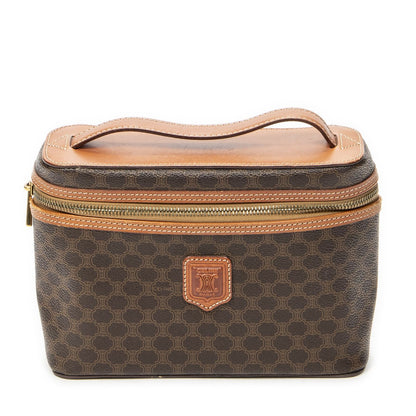 Celine Top Handle Toiletries Pouch Brown Macadam Canvas