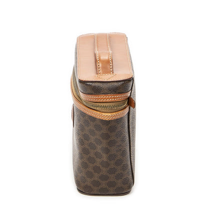 Celine Top Handle Toiletries Pouch Brown Macadam Canvas — view 3