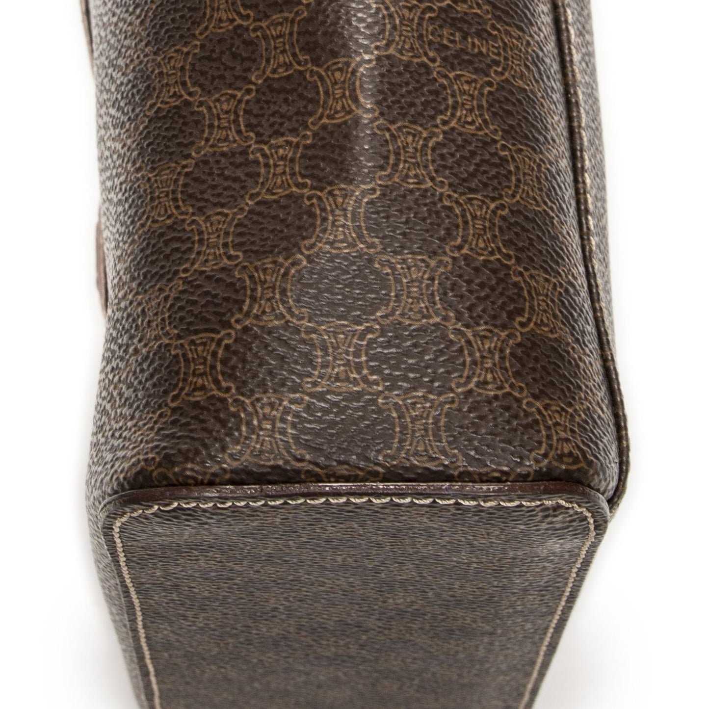 Celine Top Handle Toiletries Pouch Brown Macadam Canvas — view 8