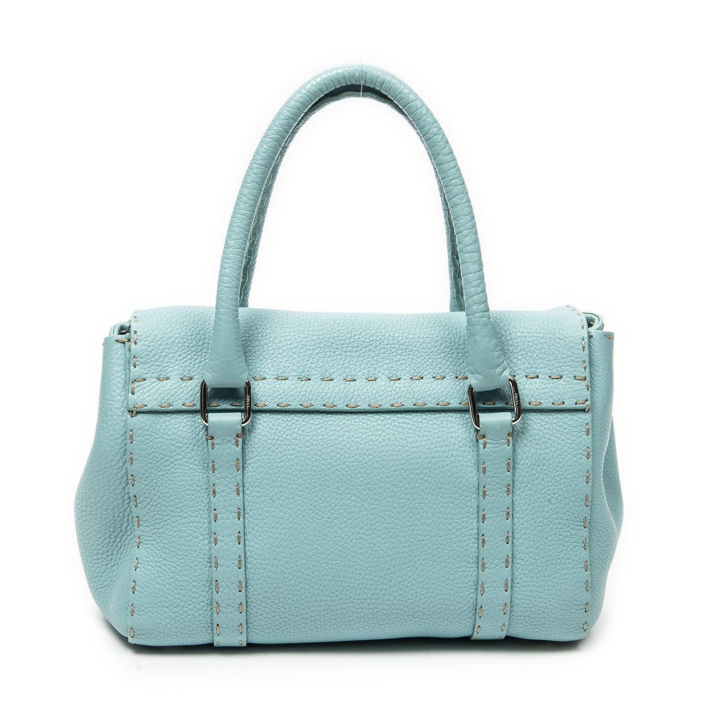 Fendi Mini Linda Light Blue Selleria Leather Messenger — view 5