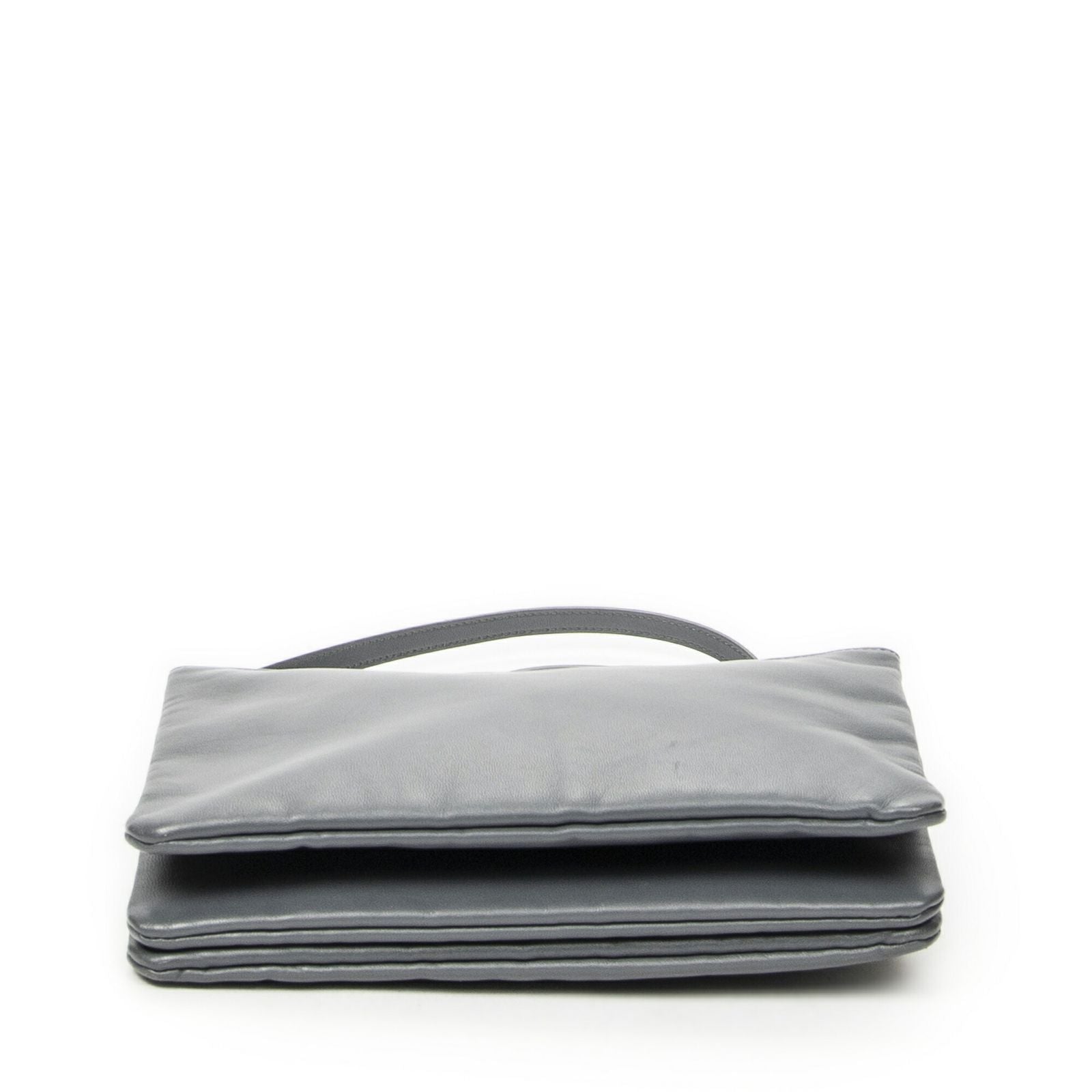Celine Large Trio Crossbody Gray Calfskin Leather — view 6