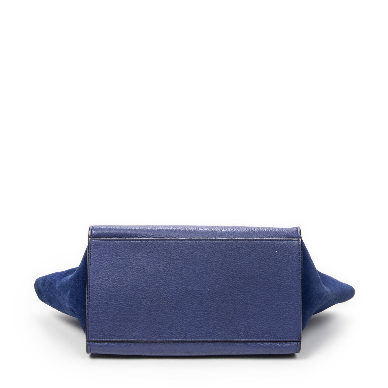 Celine Small Medium Swing Dark Blue Gray Calfskin Leather Messenger — view 6