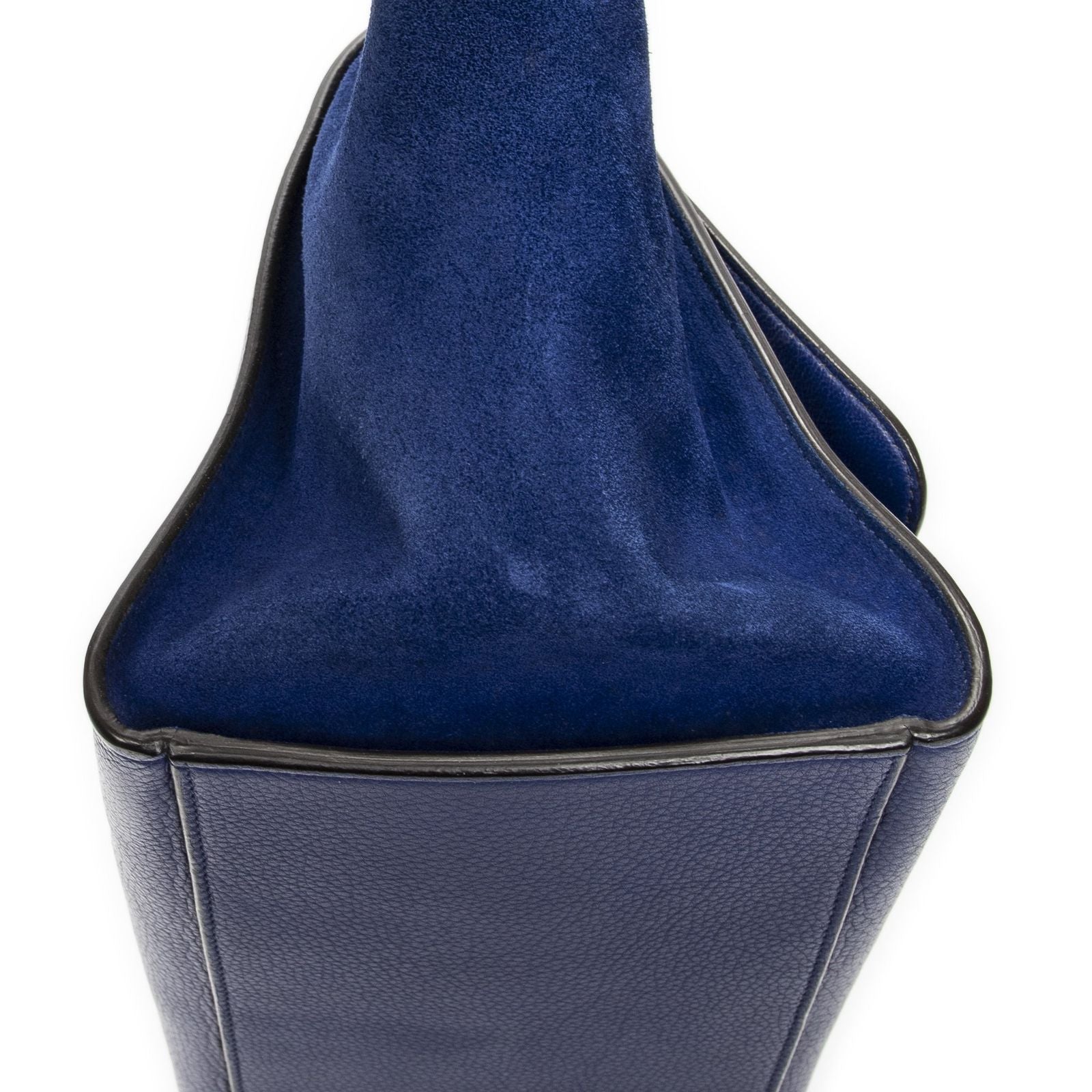 Celine Small Medium Swing Dark Blue Gray Calfskin Leather Messenger — view 7