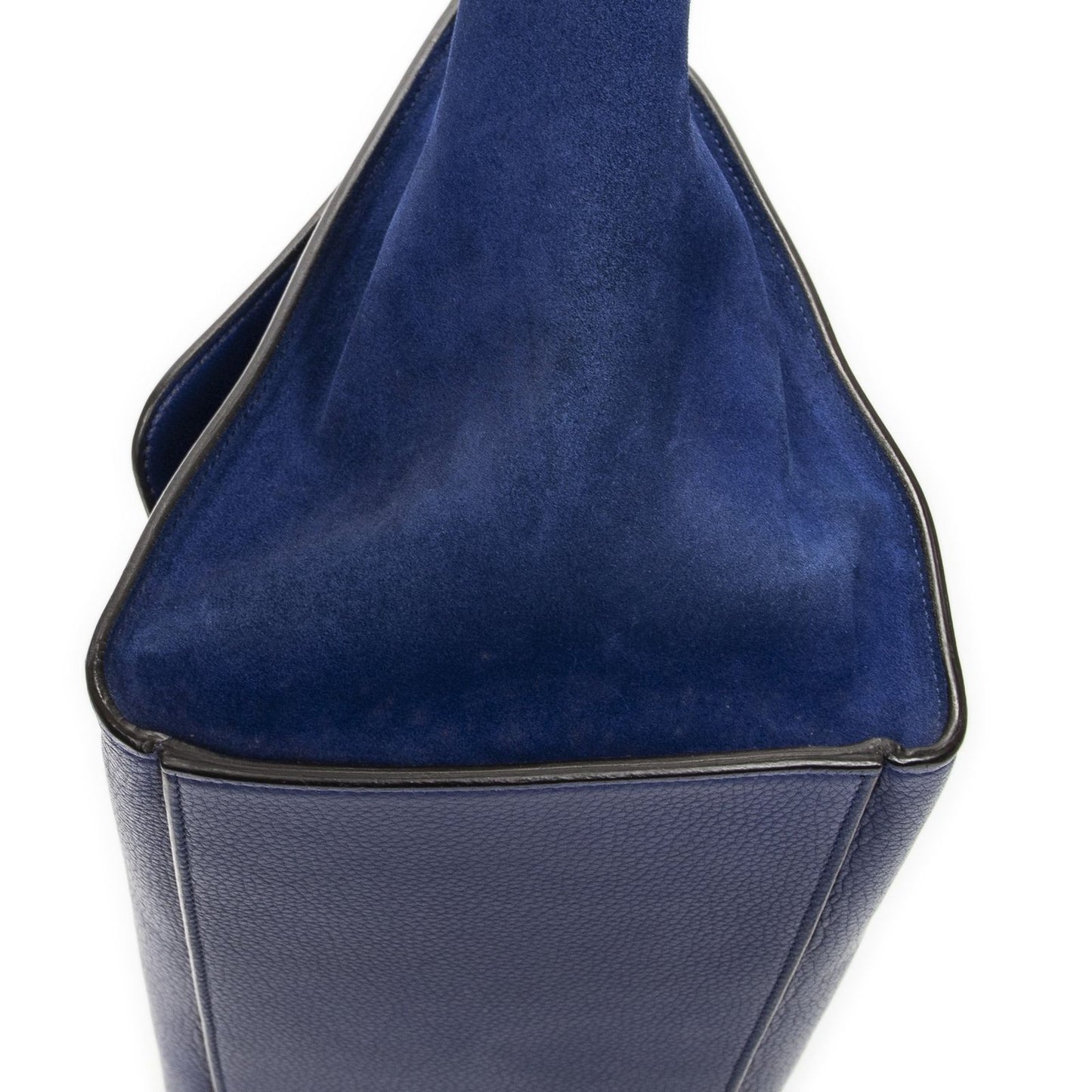 Celine Small Medium Swing Dark Blue Gray Calfskin Leather Messenger — view 8