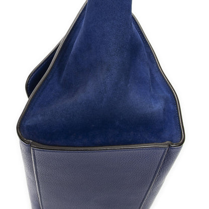 Celine Small Medium Swing Dark Blue Gray Calfskin Leather Messenger — view 8