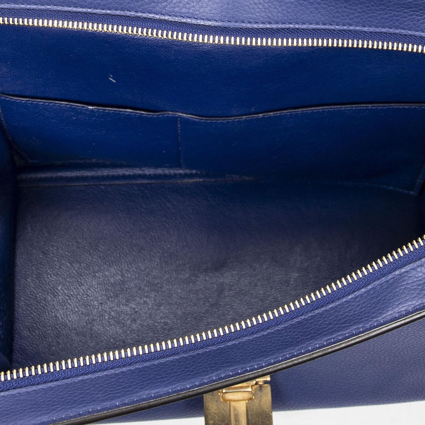 Celine Small Medium Swing Dark Blue Gray Calfskin Leather Messenger — view 9