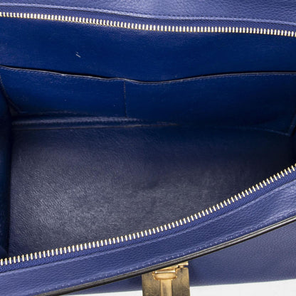 Celine Small Medium Swing Dark Blue Gray Calfskin Leather Messenger — view 9