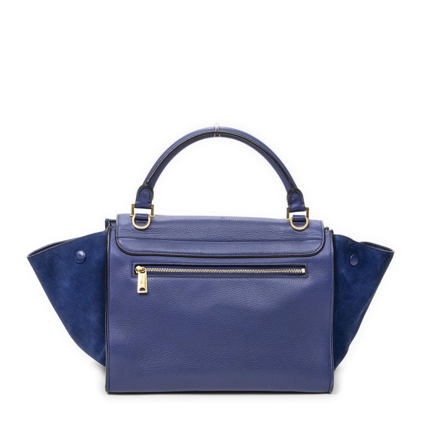 Celine Small Medium Swing Dark Blue Gray Calfskin Leather Messenger — view 5
