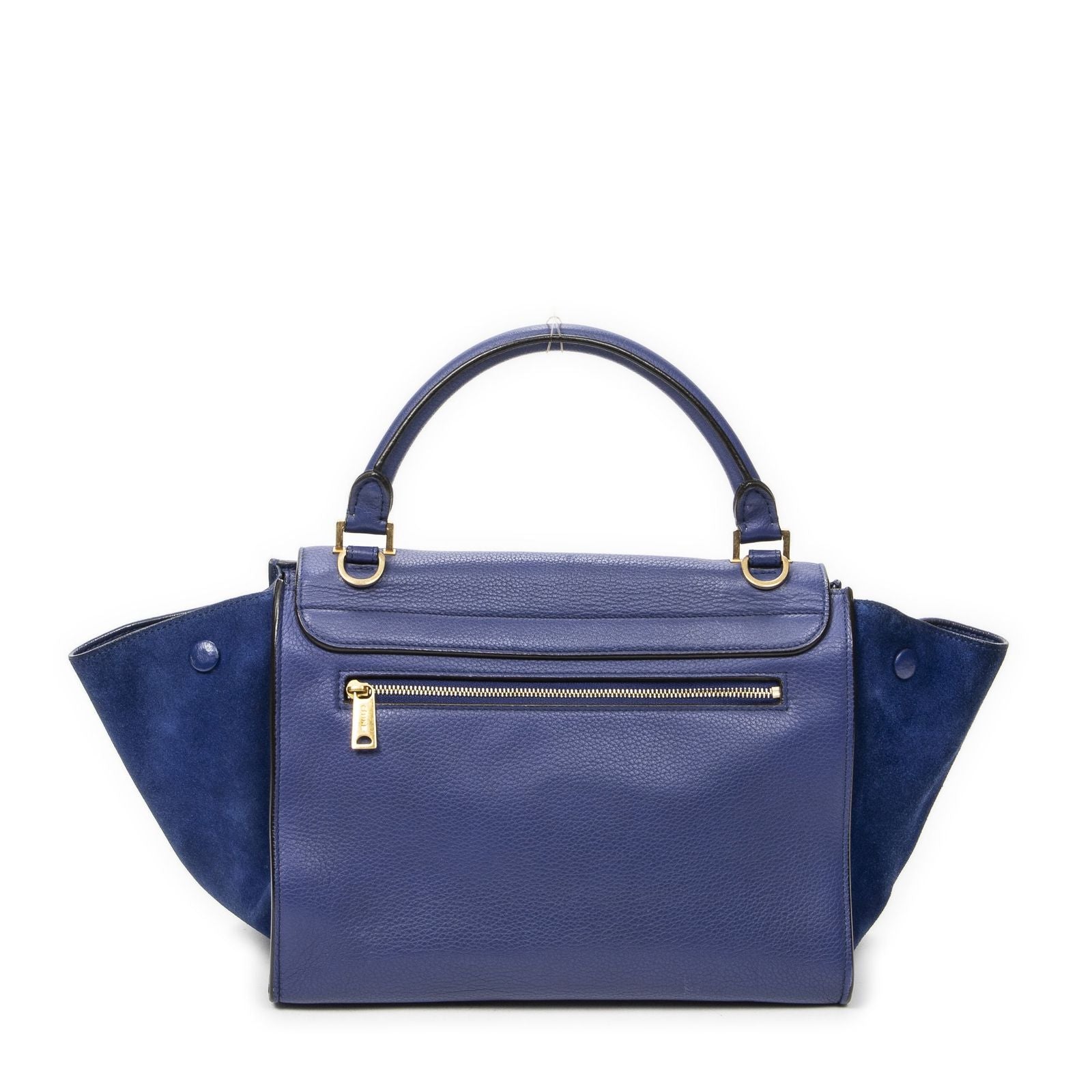 Celine Small Medium Swing Dark Blue Gray Calfskin Leather Messenger — view 5