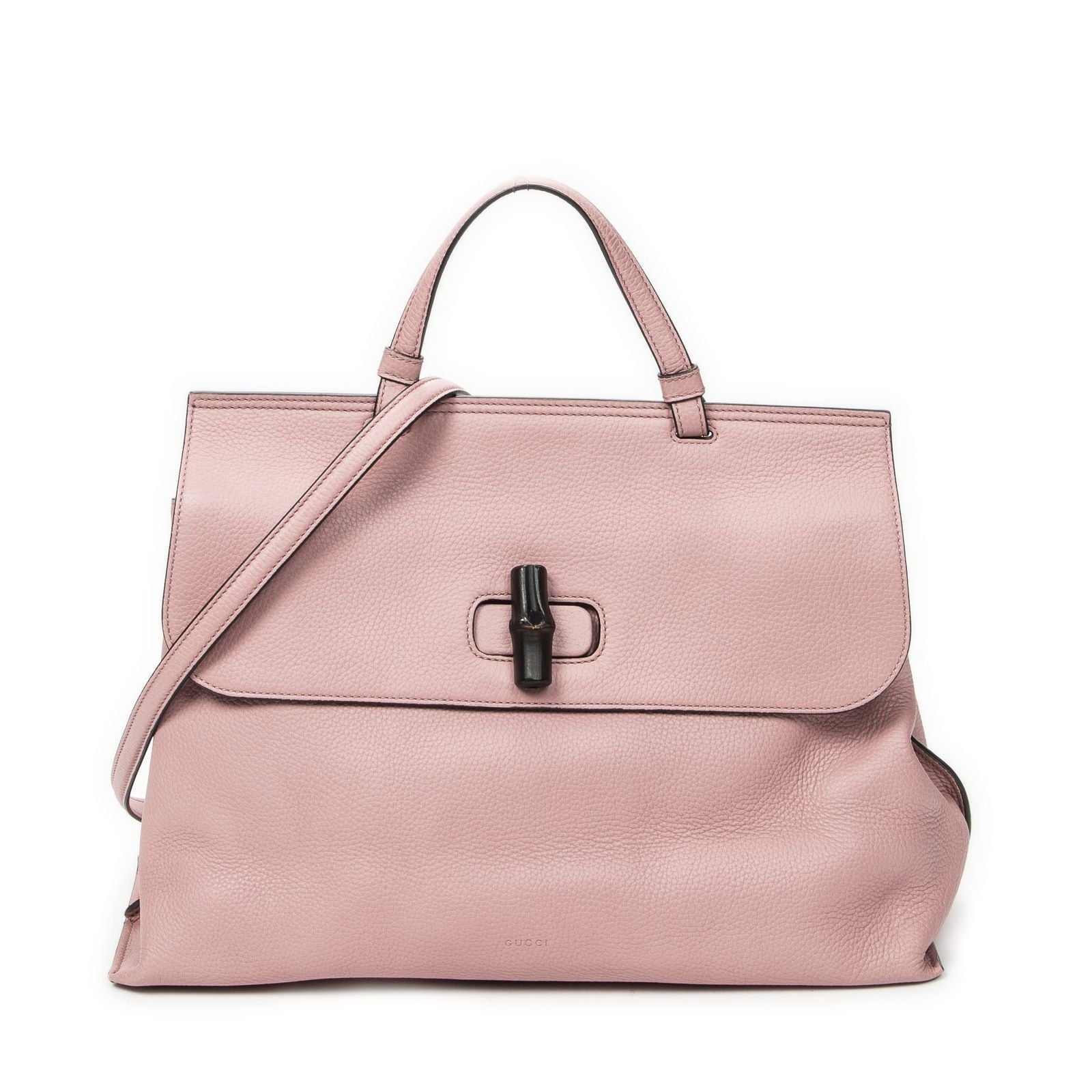 Gucci Large Daily Top Handle Pink Gray Calfskin Leather