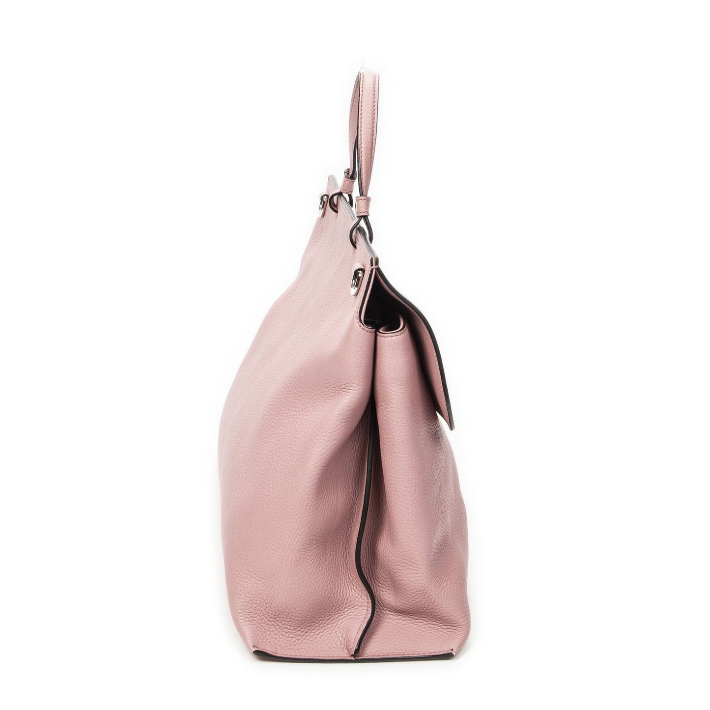 Gucci Large Daily Top Handle Pink Gray Calfskin Leather — view 4