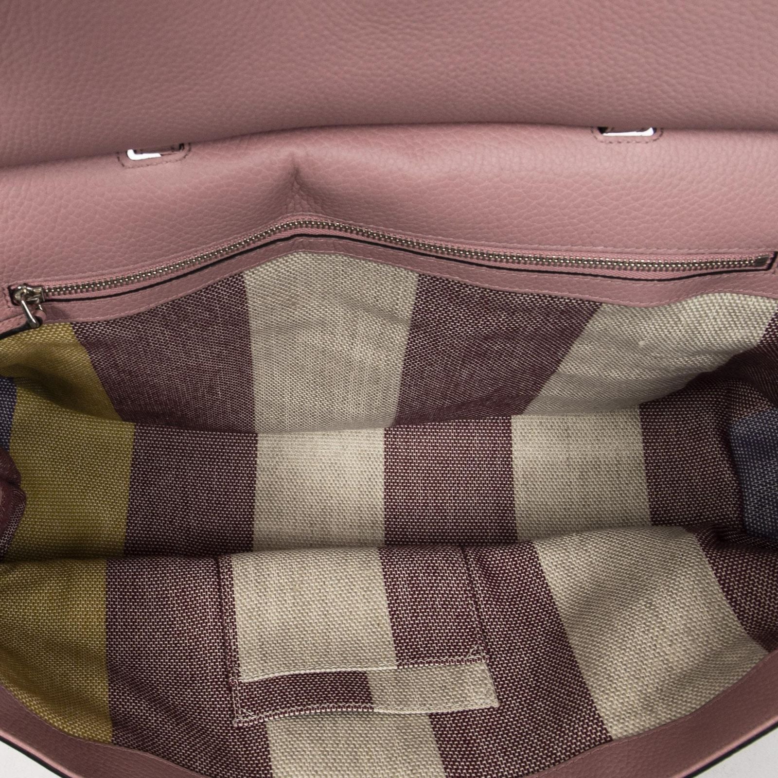 Gucci Large Daily Top Handle Pink Gray Calfskin Leather — view 9