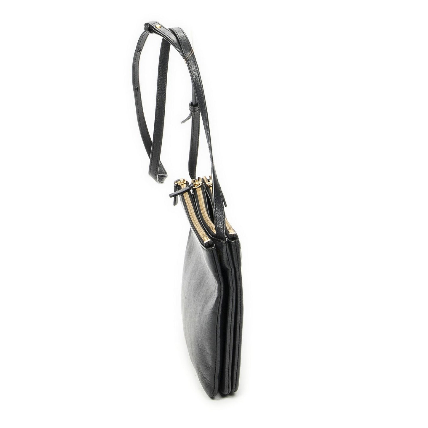 Celine Large Trio Crossbody Black Calfskin Leather — view 3