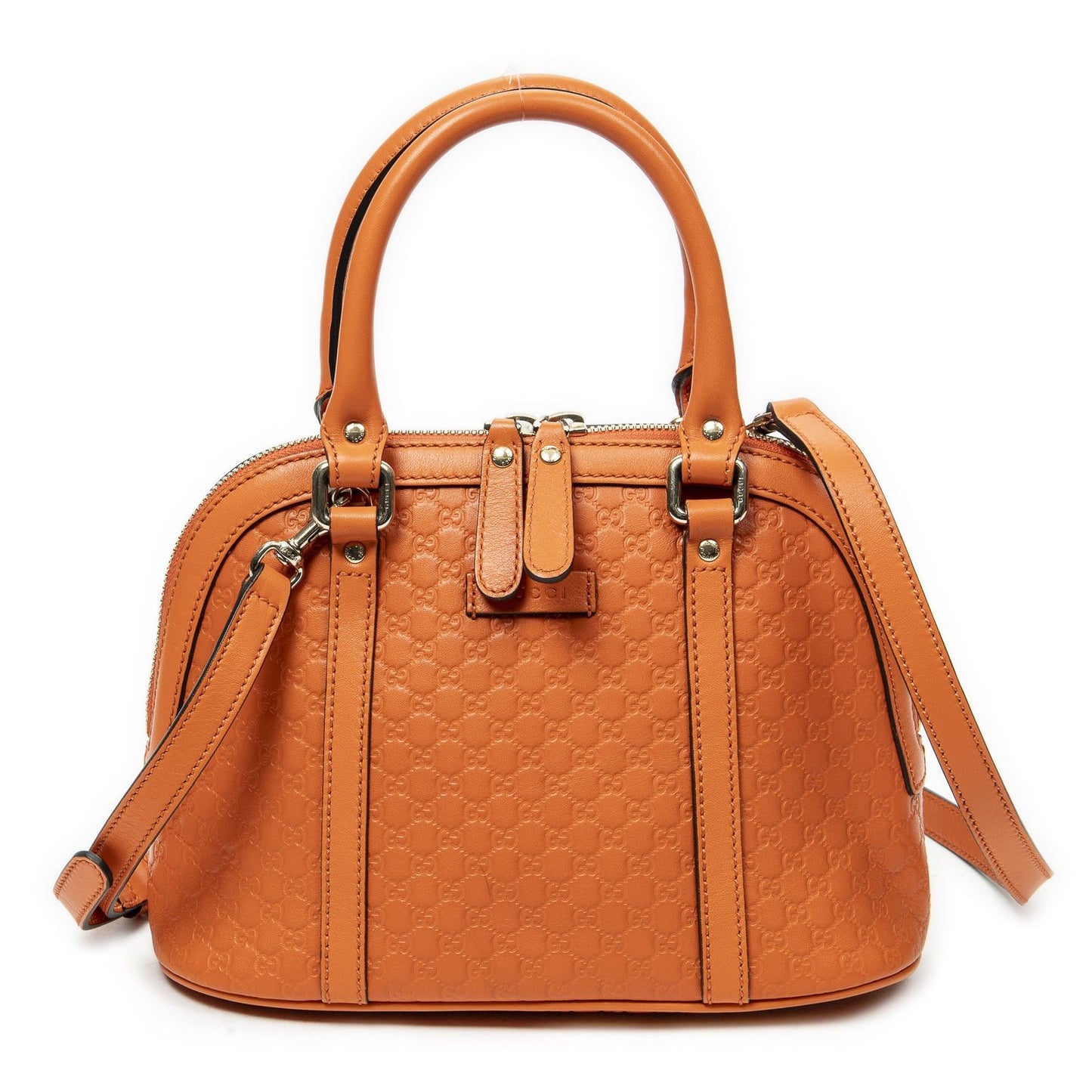 Gucci Mini Dome Tote Orange Micro Guccissima Leather