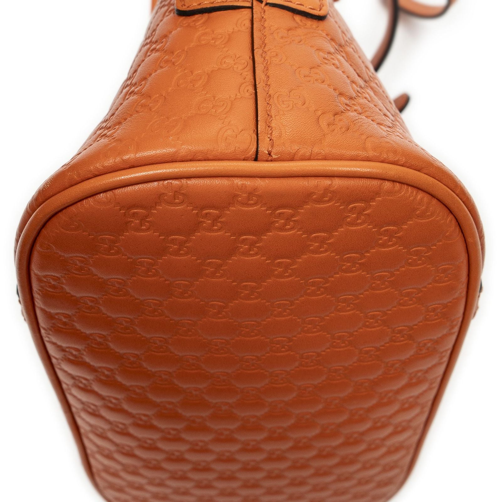Gucci Mini Dome Tote Orange Micro Guccissima Leather — view 8