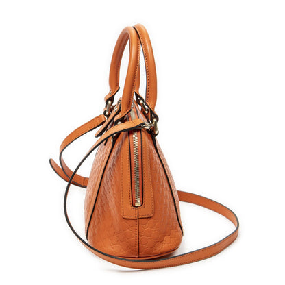 Gucci Mini Dome Tote Orange Micro Guccissima Leather — view 3